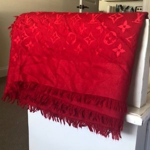 Louis Vuitton red scarf